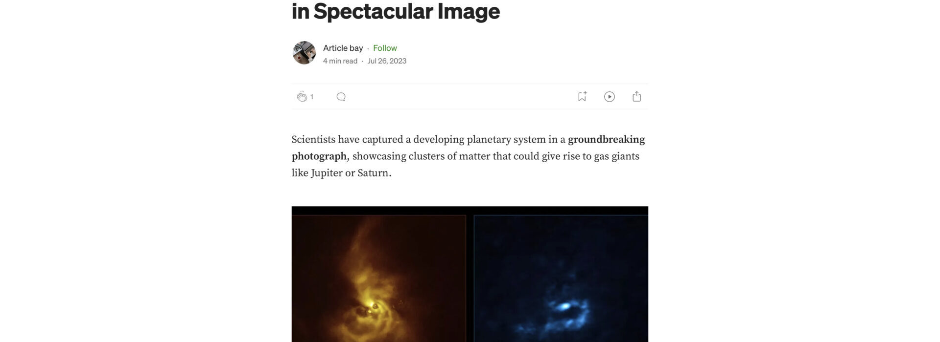 Birth of a Planet: Secrets Revealed in Spectacular Image